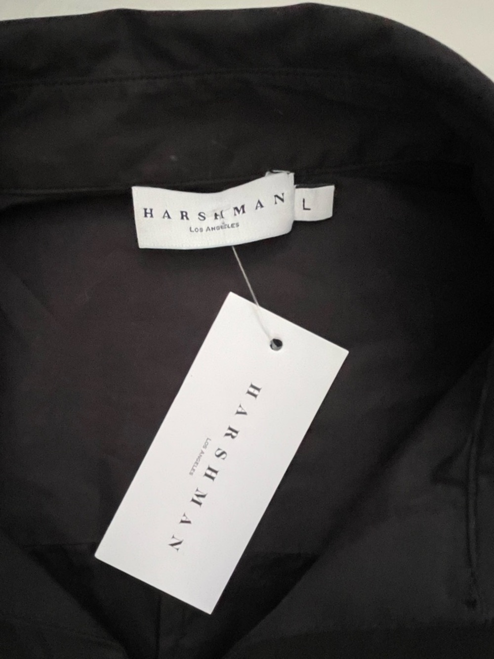Harshman Women's Black Cotton Selina Blouse with Ruffled Cuff Detail Sz: L NWT - Picture 12 of 13